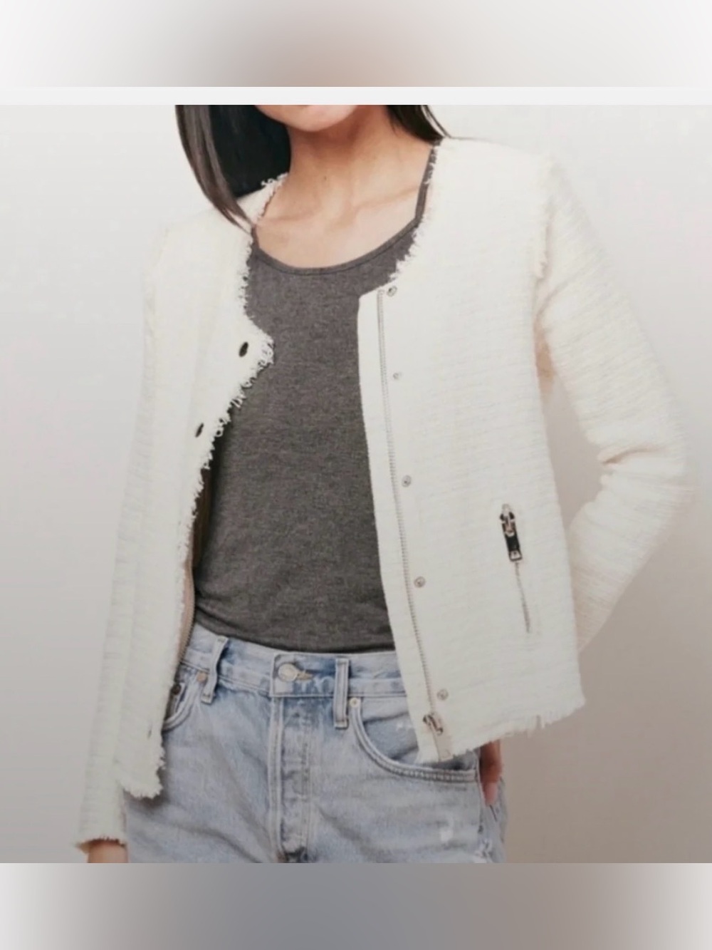 Shop One/Third Cream Tweed Jacket - Jacket 1 in small